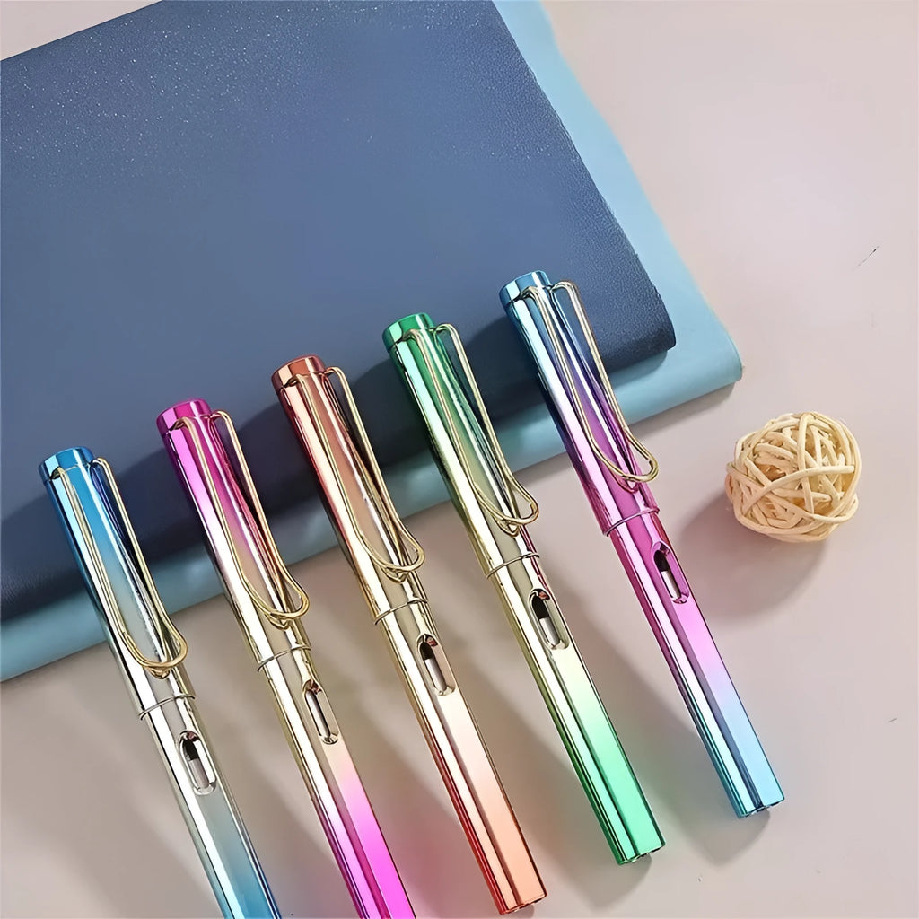 Portable eternal pencil HB gold blue colour with plastic body and copper tip