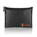 Black contract information document bag in fire-proof material