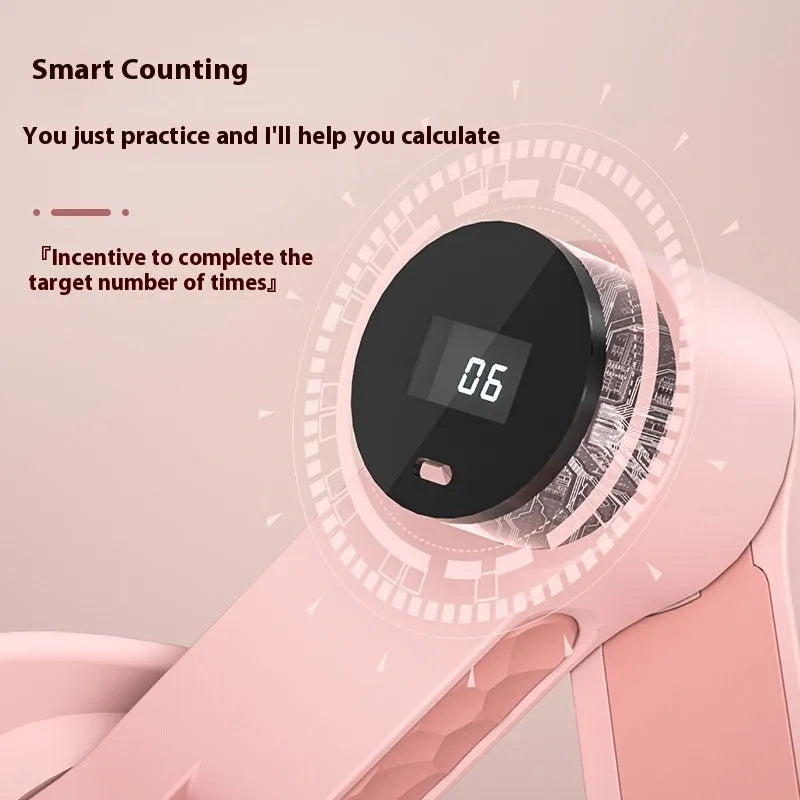 White peach pink intelligent counting pelvic floor muscle trainer with 360 degree rotation, ABS/PP/TPR construction