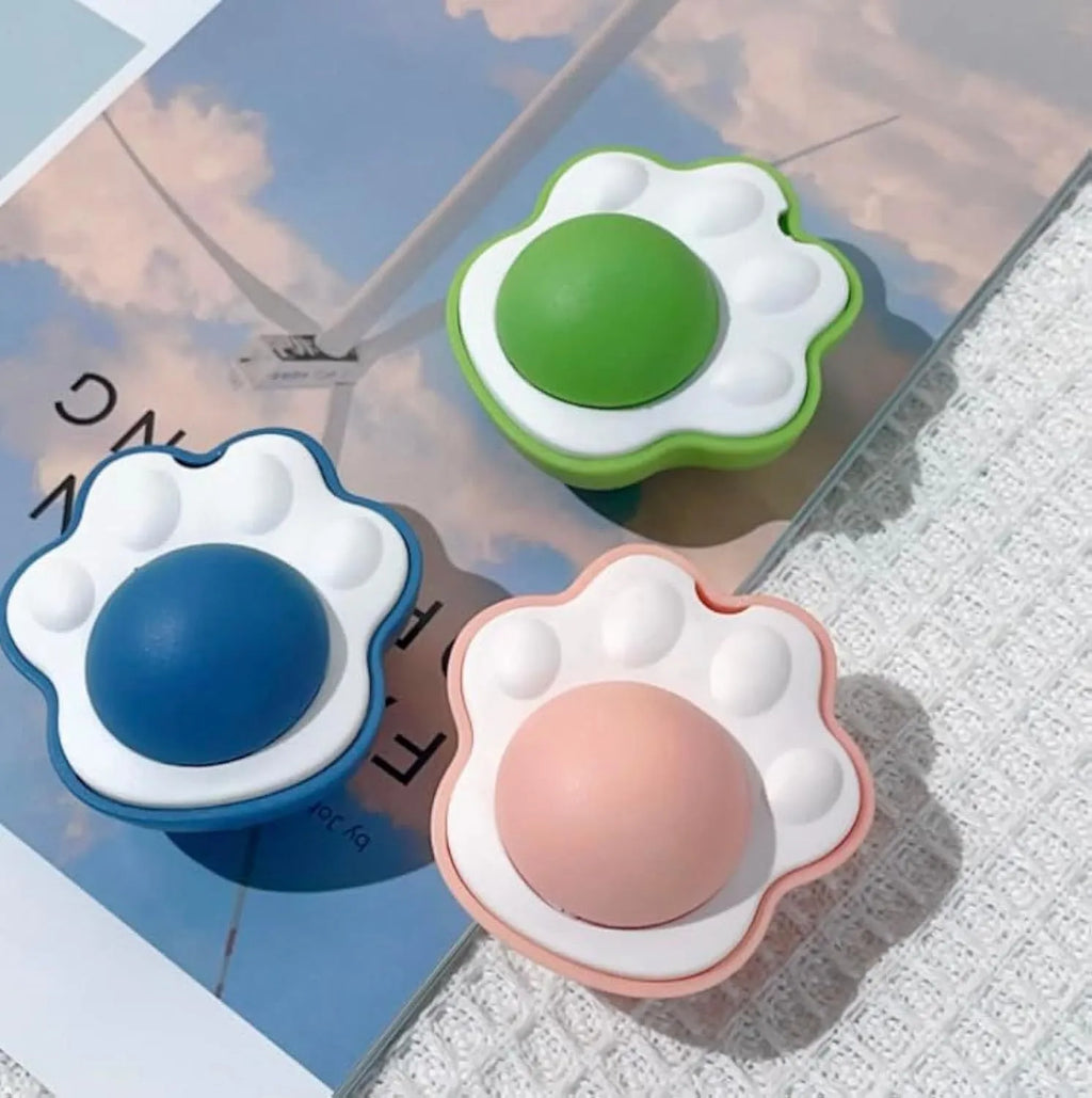 Colourful edible vine catnip ball toy for cats in blue green or pink for dental cleaning