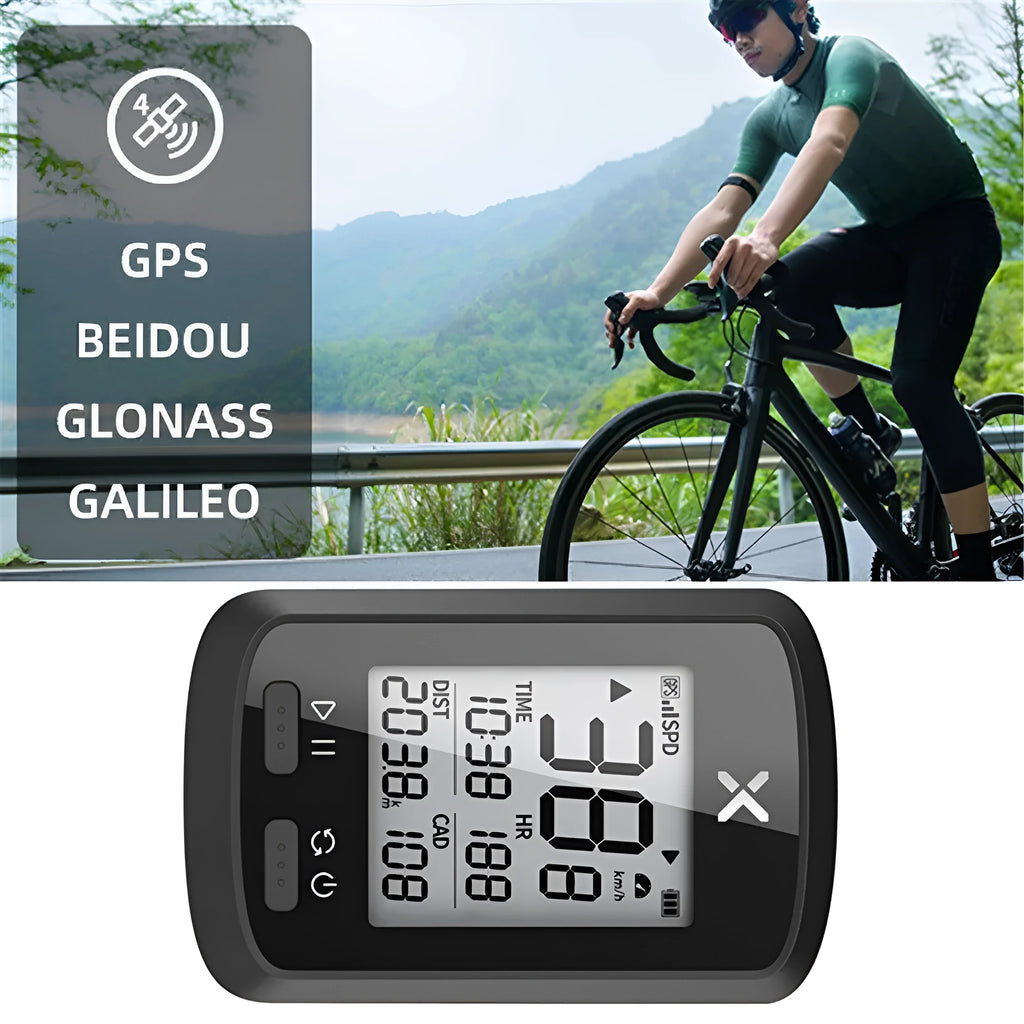 Black plastic bicycle stopwatch with waterproof construction for cycling timing