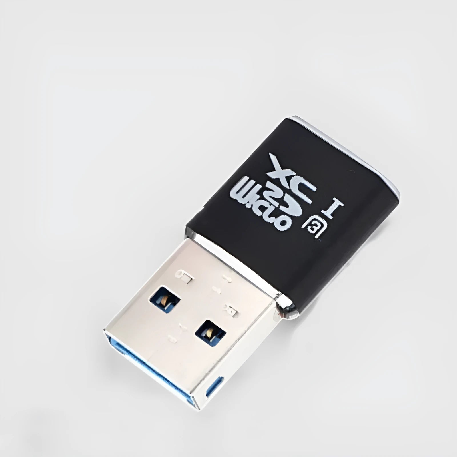 Black USB 3.0 Micro SD memory card reader for SDHC and SDXC cards