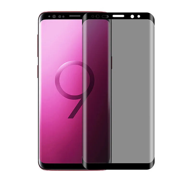 Samsung Galaxy tempered glass screen protector with full edge coverage and camera cutouts