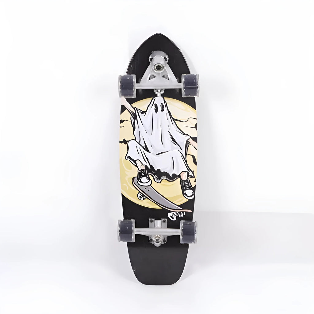 White maple wood street scooter skateboard, 31 inches long