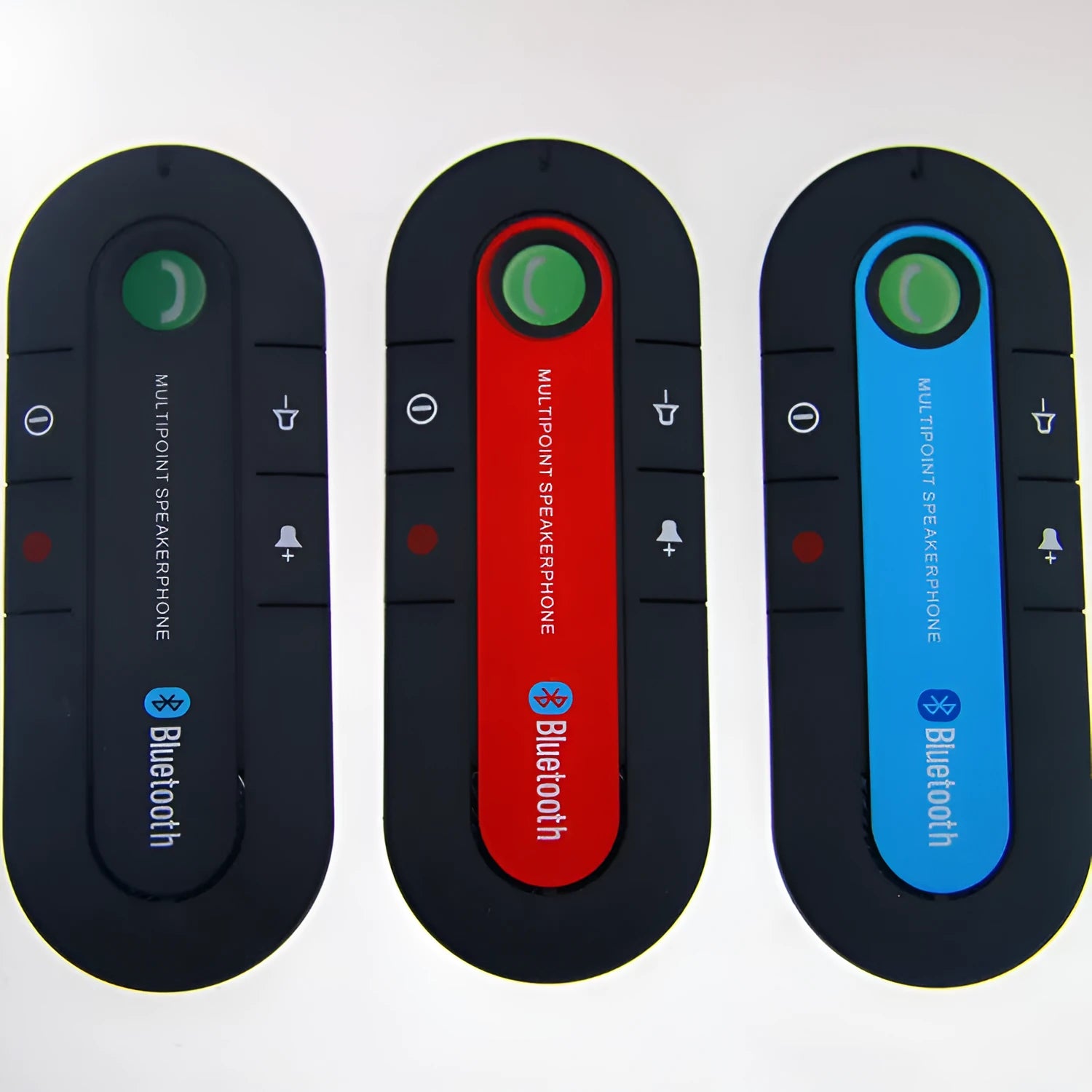 Vehicle-mounted Bluetooth handsfree sun visor music player in ABS plastic, black colour, with clip