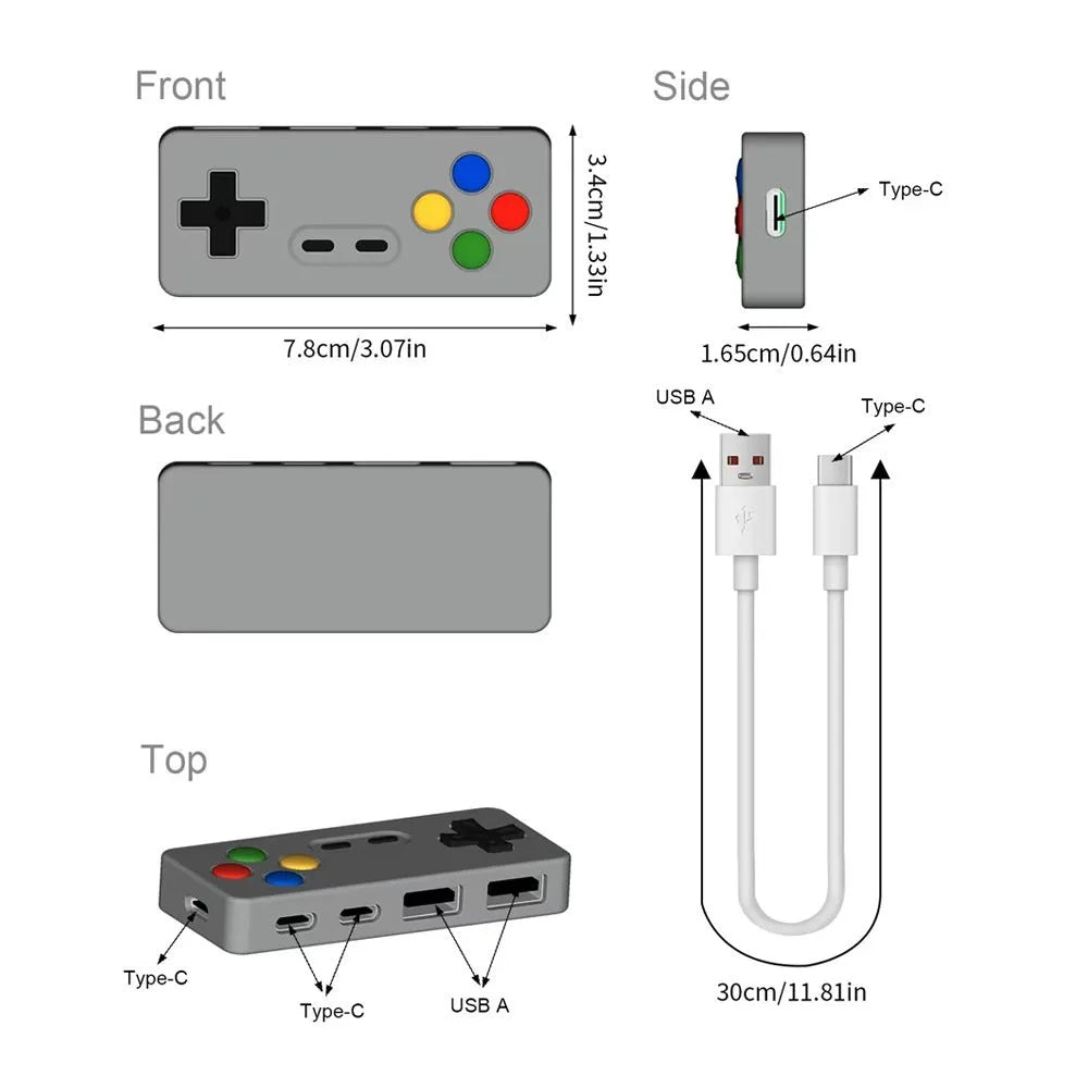 Creative cartoon game modeling hub concentrator with USB 2.0 interface and 30mm cable