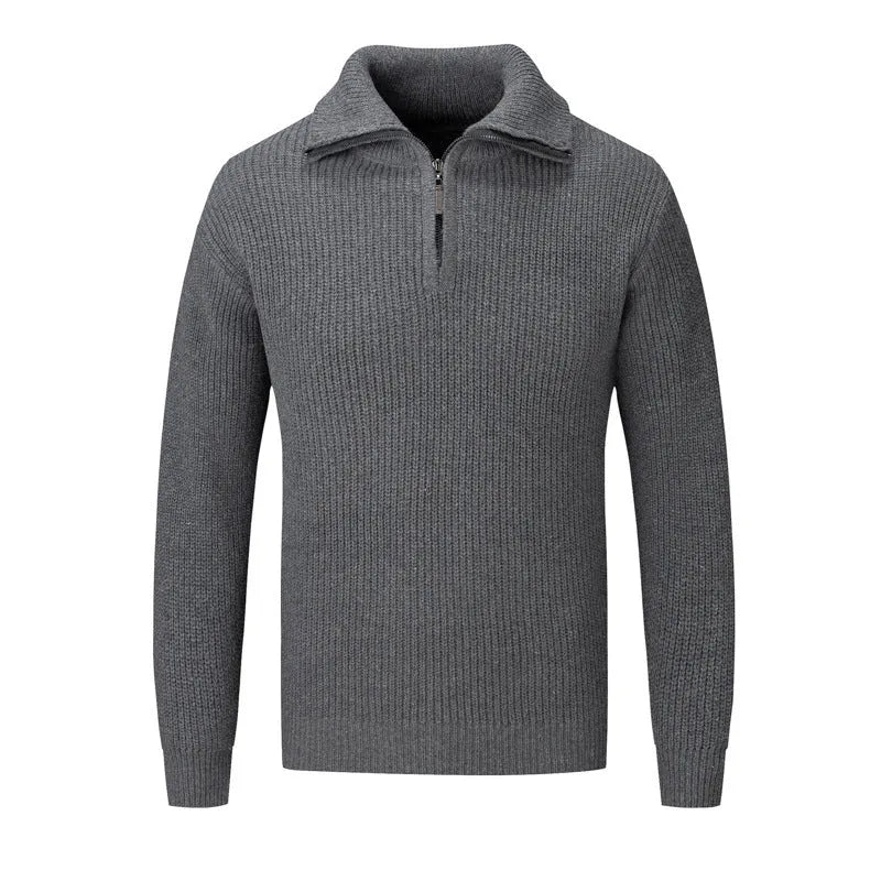 Men's slim fit pullover jumper in solid colour options for autumn and winter wear
