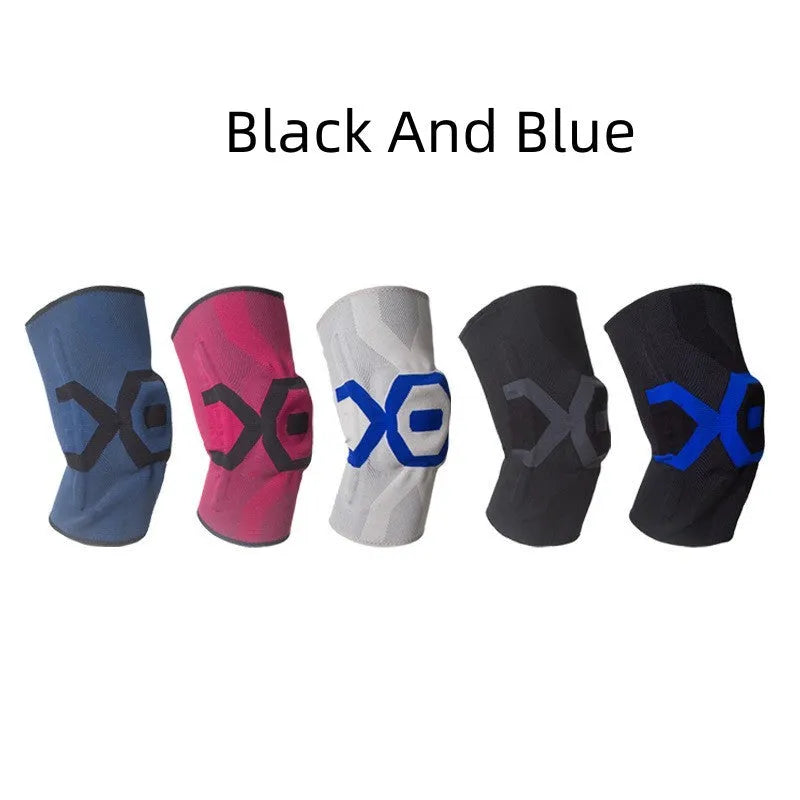 Men's silicone knee pad for sports protection in a two-tone colour option.