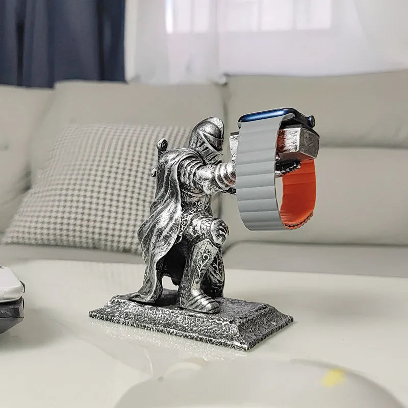 Smart Bracket resin watch charging display stand in warrior design for Apple and Huawei watches