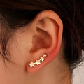 Copper leaf ear clips for women requiring no ear piercing