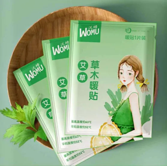Self-heating argy wormwood warming plaster for menstrual comfort with adhesive backing