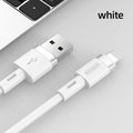 Type-C charging cable in multiple colours showing straight connector design and 1.2 metre length