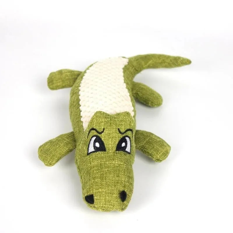 Pet plush toy with corn grid texture and biting sound feature in blue, green, or red colours for cats and dogs