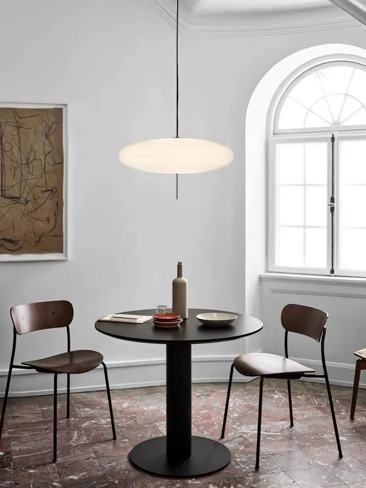 Nordic style retro UFO pendant ceiling chandelier light fixture in a modern room setting