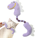 Bundle of four cat toys including rope toys, springs, kicker toys, and plush chew toys in pink, purple, or yellow colours