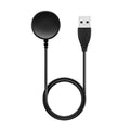Black USB watch charger with fast charging cable showing 34mm compact dimensions