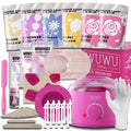 WUWUVISTA 56-piece professional waxing kit with wax warmer, wax beads, applicators and aftercare products