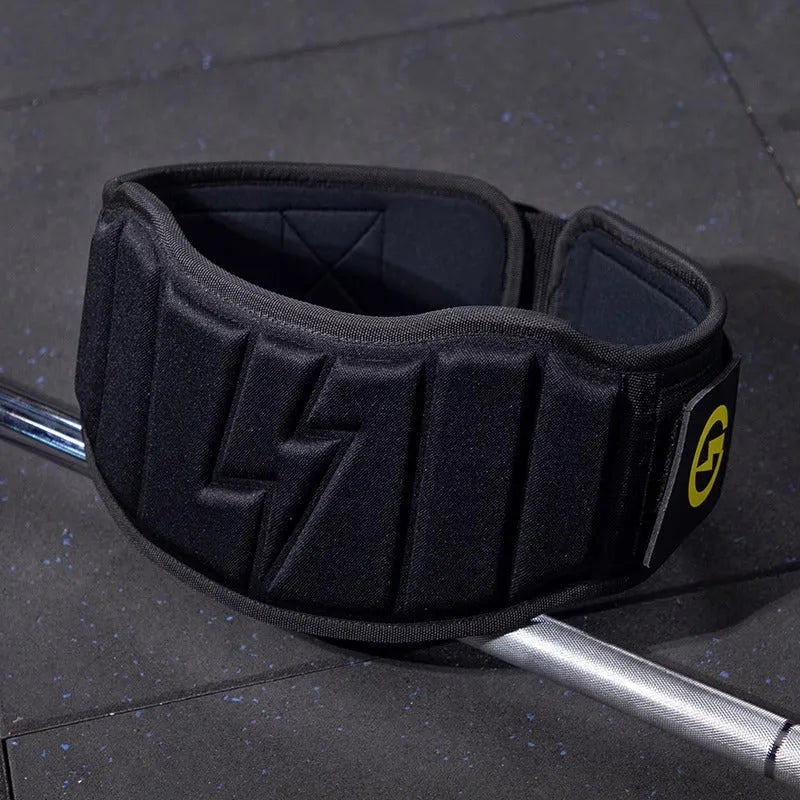 Abdominal exercising band with lumbar support for weight training in multiple colour options