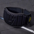 Abdominal exercising band with lumbar support for weight training in multiple colour options