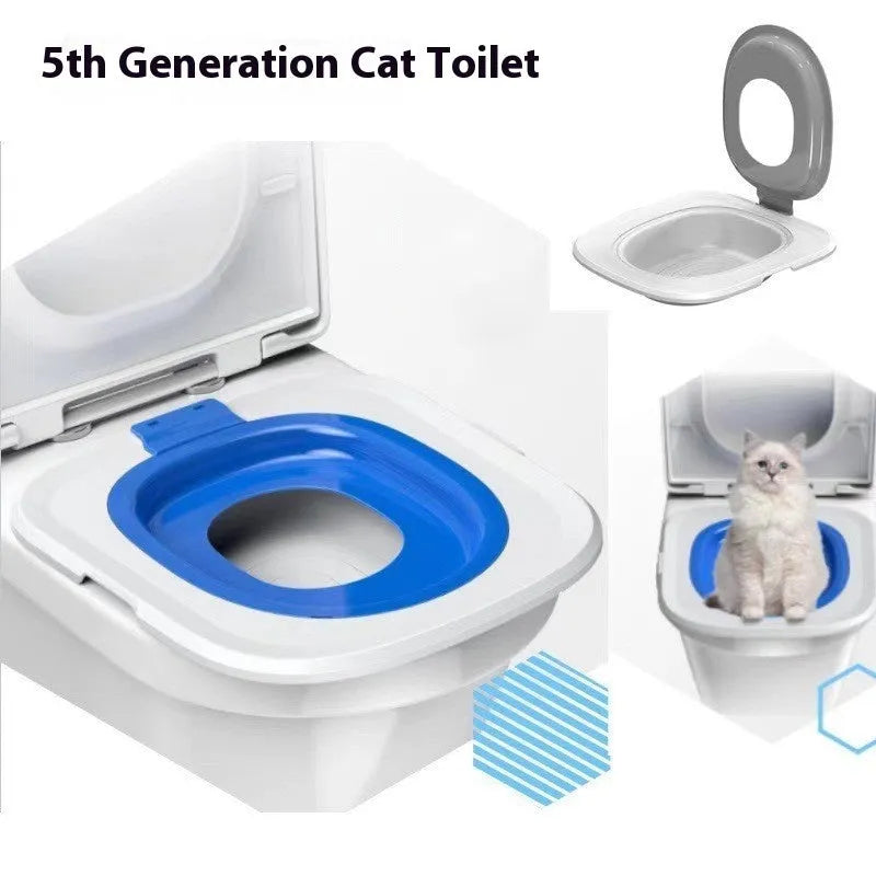 Fifth generation cat toilet trainer mat in new shape made from ABS plastic