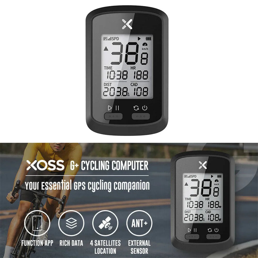 Black plastic bicycle stopwatch with waterproof construction for cycling timing