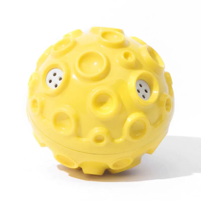 Durable dog chew ball with textured surface in multiple colours for aggressive chewers