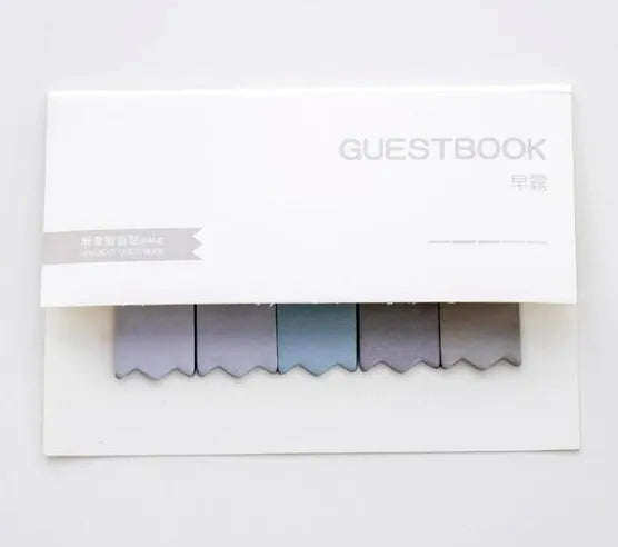 Gradient colour creative office memos self-adhesive sticky notes set 12cm x 8.5cm 8 styles