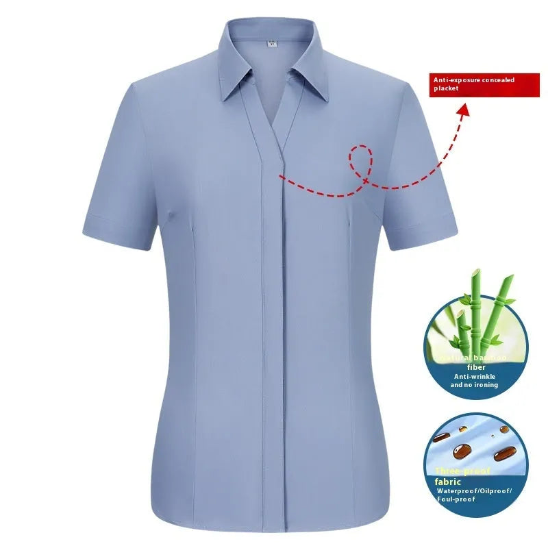 Men's slim fit bamboo fibre business shirt in solid colour with square collar.