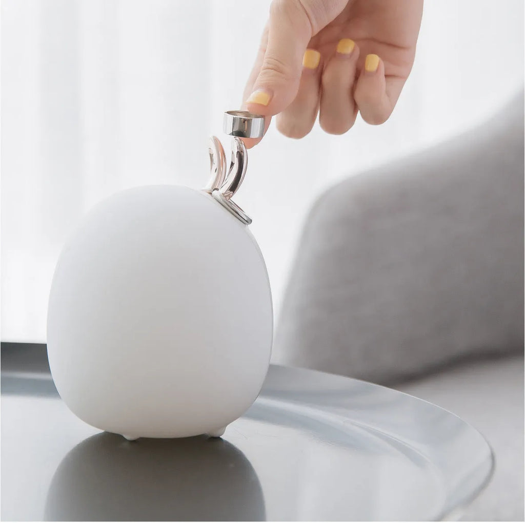 Cute pet silicone touch LED night light in rabbit design, USB rechargeable, 143mm height