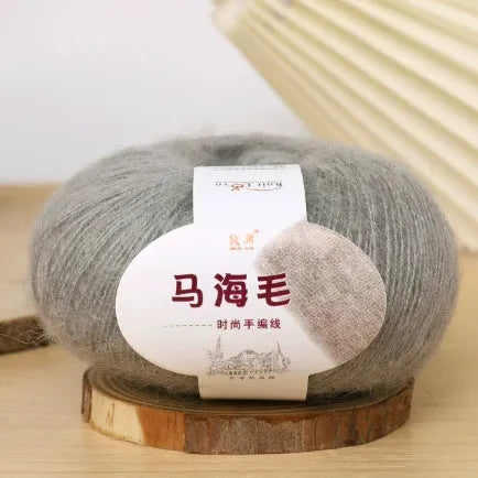 Mohair wool ball for DIY scarf knitting in multiple colour options