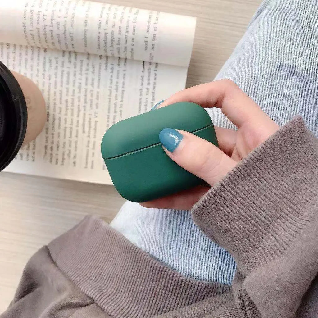 AirPods Pro 3 protective plastic case in multiple colour options including black, pink, and green