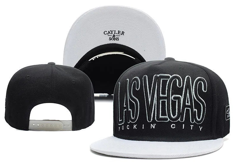 Cotton snapback baseball cap with adjustable back, black colour, side view
