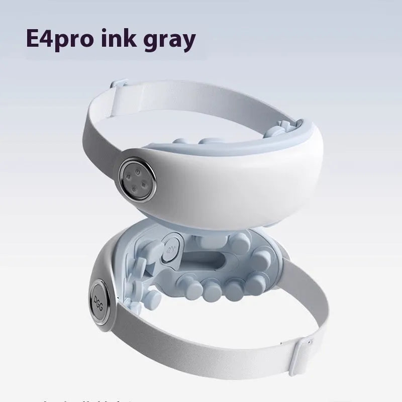 Bluetooth steam smart eye moisturising instrument in purplish grey, showing its compact design and hot compress function.