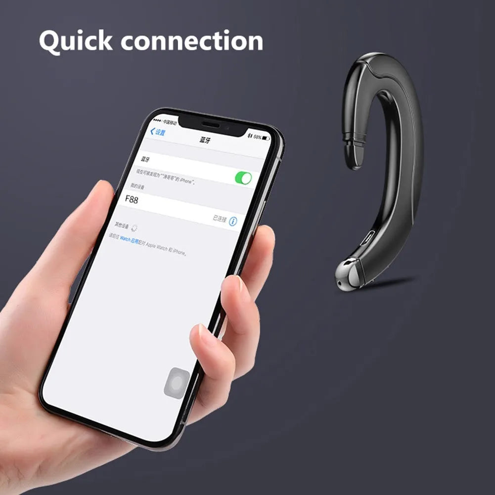 Single ear Bluetooth driving headset in black, blue or red with wireless connectivity