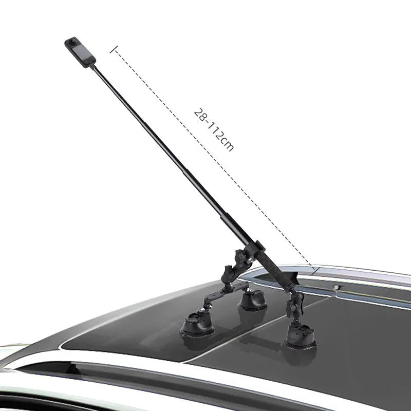 Insta360 suction cup fixed bracket with 1.2m extension rod in nylon and alloy