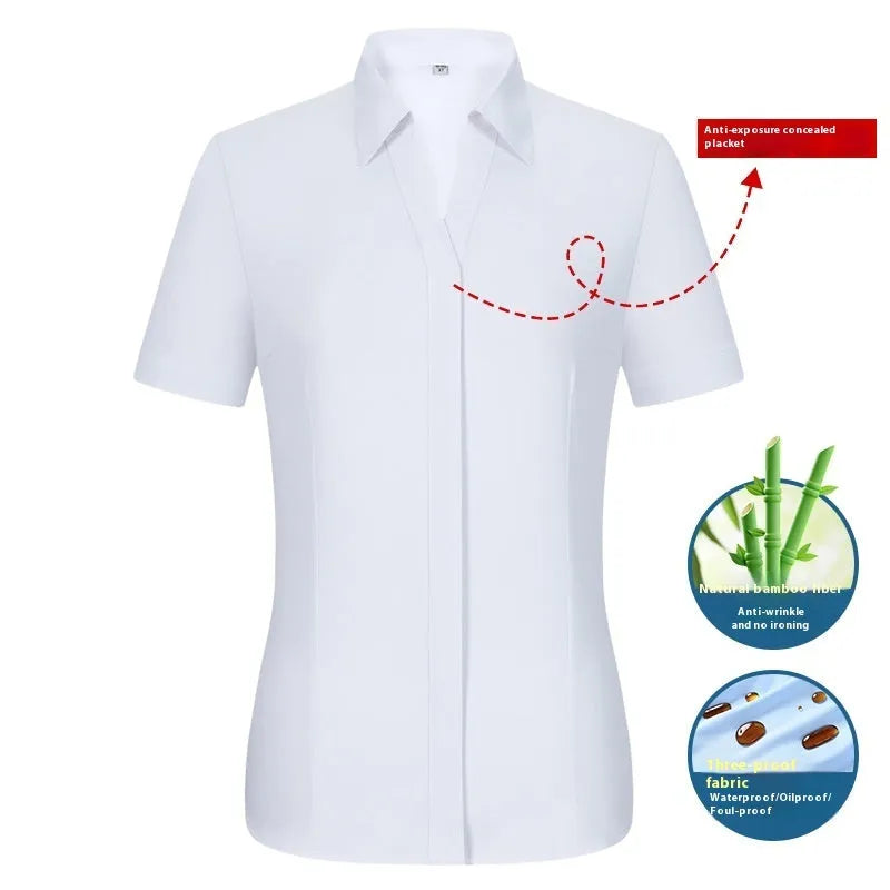 Men's slim fit bamboo fibre business shirt in solid colour with square collar.