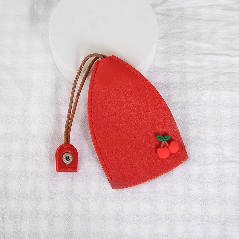Colourful cartoon pull-out key case in PU leather for car key protection