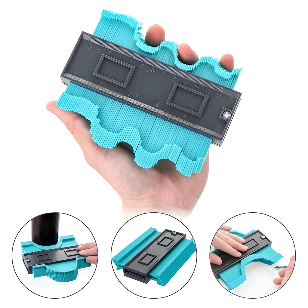 ABS contour gauge profile gauge 12cm 25cm blue green red for carpentry measurement