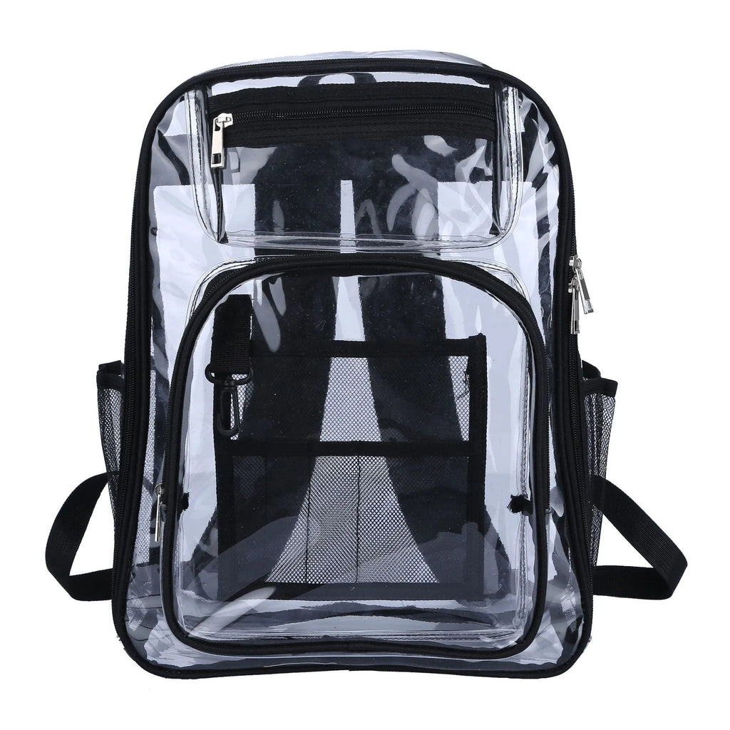 Transparent PVC waterproof backpack with voile inner bag in colour options