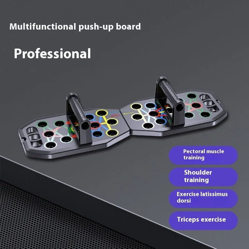 Home multifunctional push up training board with ABS construction and multiple hand positions for different exercises