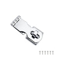 Silver marine-grade 304 stainless steel lock latch bolt with mirror finish for doors and cabinets