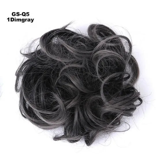 Hair ring adjustable wig band in burgundy colour on white background