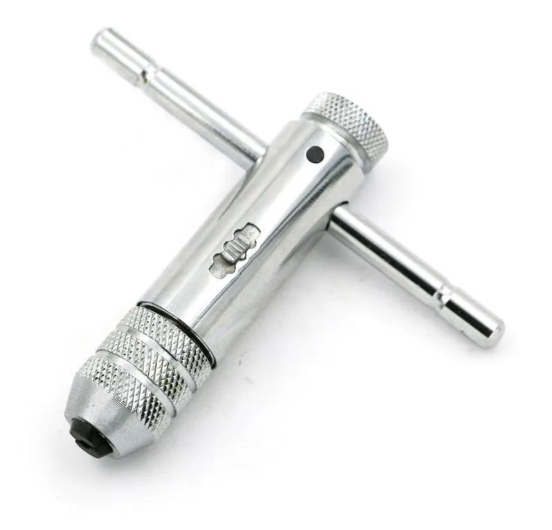 M3-M8 adjustable ratchet hand tap wrench set two pieces tool steel metric threading tool