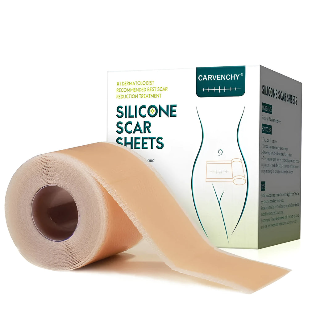 3 metre silicone scar tape strip roll in beige colour with pomegranate and glycerin ingredients