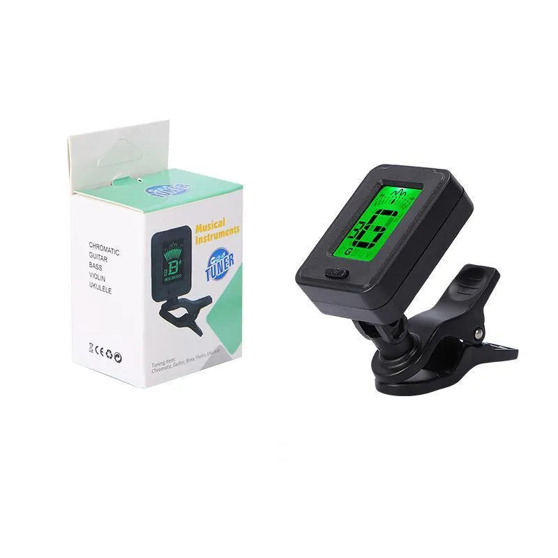 Automatic clip-on multi-function tuner for guitar and other string instruments in CG-01 colour