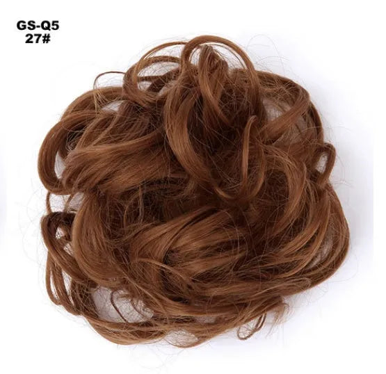Hair ring adjustable wig band in burgundy colour on white background