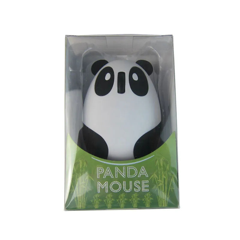 Silent optical mouse 2.4G wireless rechargeable panda cartoon animal cute mouse with built-in receiver matte finish