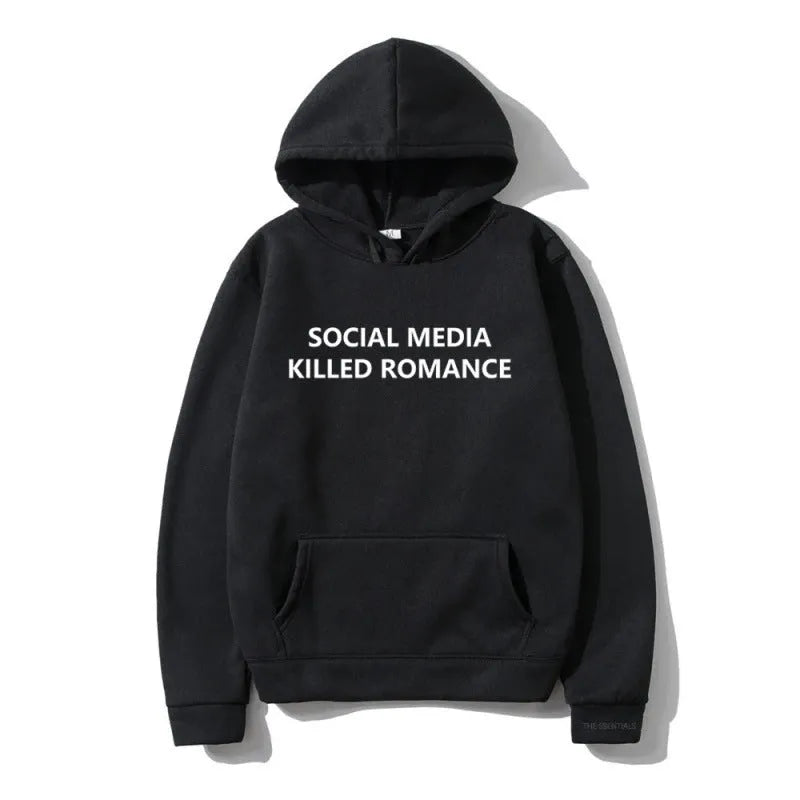 Men's slim fit hoodie with letter pattern print, hooded long sleeve casual pullover