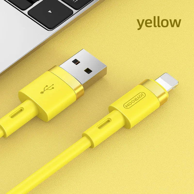 Type-C charging cable in multiple colours showing straight connector design and 1.2 metre length