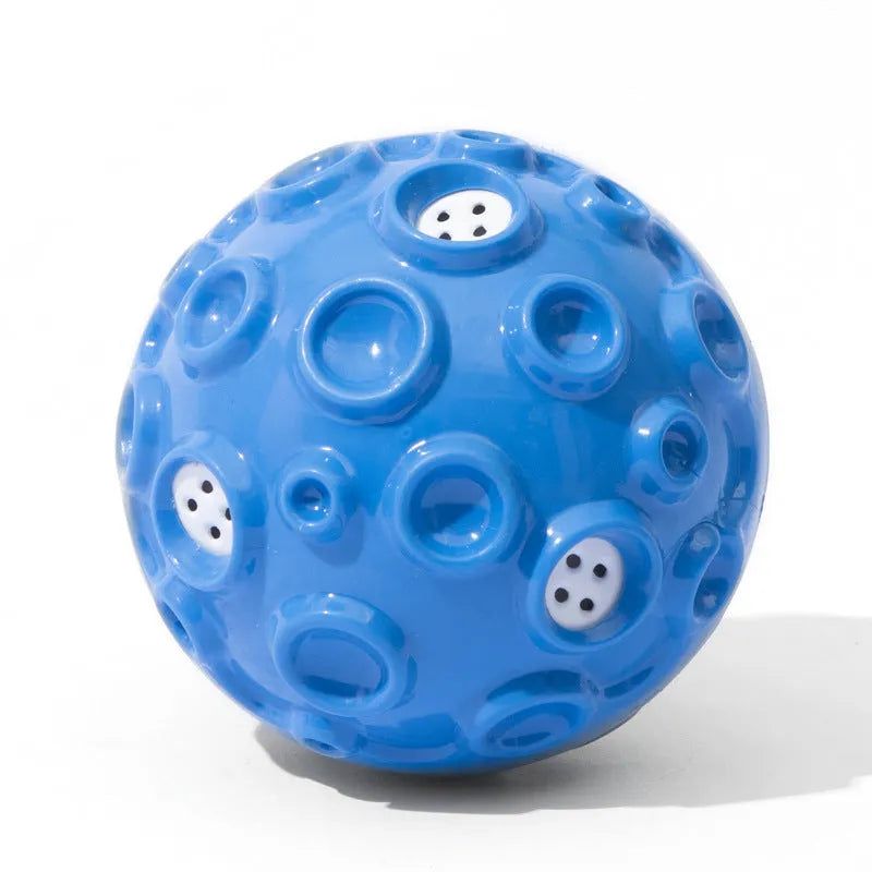 Durable dog chew ball with textured surface in multiple colours for aggressive chewers